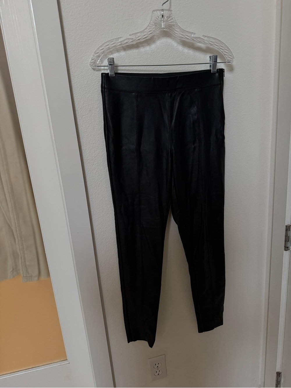 Topshop Black Faux Leather Skinny Leggings